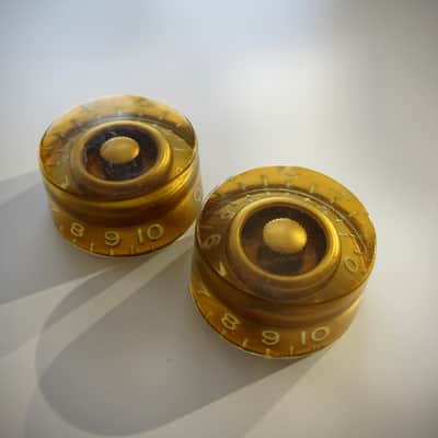 Gibson Les Paul Standard & Junior Speed Knobs Authentic Vintage Part Circa 1953-1955 Gold image 1