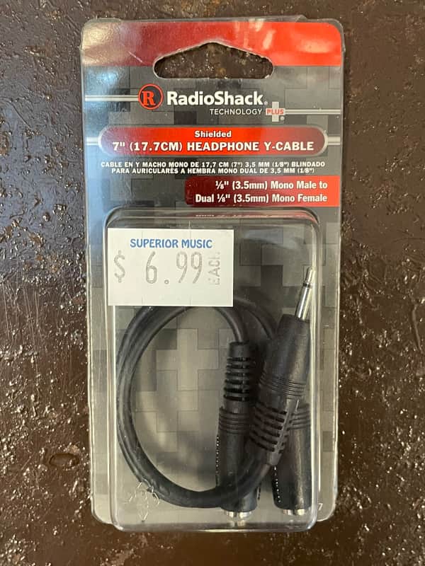 Radio Shack 1/8” mono male to Dual 1/8” mono female image 1