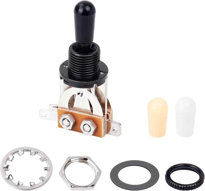 Metric 3-way Toggle Switch Pickup Selector Switch for Guitar Black with Black Tip image 1