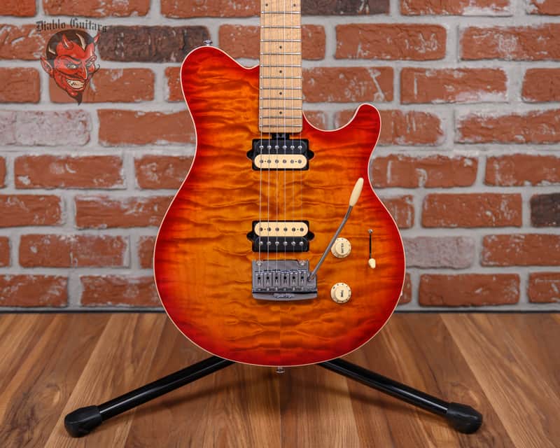 Ernie Ball Music Man Willcutt Limited Axis Super Sport HH Quilted Maple Top Lava Burst 2019 w/OHSC image 1