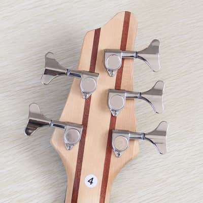 Rosewood Top 5 String Electric Bass, Okoume Wood Body, Maple Neck Through image 9