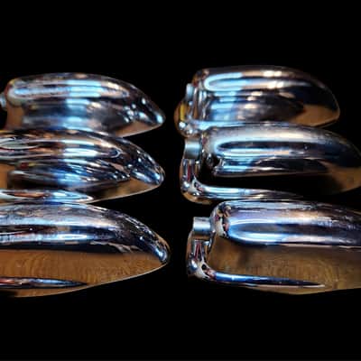 (6) Vintage Slingerland 60's/70's Chrome Bass Drum Lugs & Screws Buddy Rich Era **FREE SHIPPING** image 4