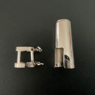 VANDOREN CLARINET LIGATURE/MOUTHPIECE CAP LC701 VANDOREN CLARINET LIGATURE AND CAP Undetermined  VINTAGE - Nickel Plated image 4