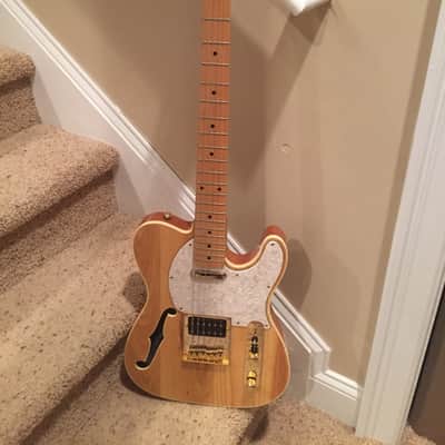 Samick Artist Series Thinline Hollow Telecaster copy TO-0345 1980's Natural Ash with Maple Neck and image 1