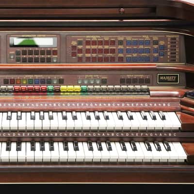 1999 Lowrey 510D Majesty Deluxe Home Organ Keyboard LX510 510 D MIDI Synthesizer Synth w/ Bench & Accessories image 6