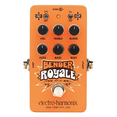 Electro-Harmonix Bender Royale Germanium Fuzz Pedal Orange