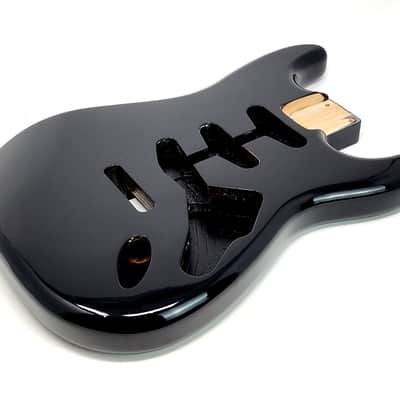 Brio Replacement BODY for Fender Stratocaster Strat, Roasted Ash-Black image 1