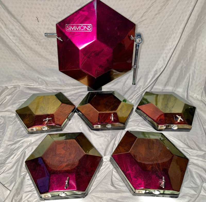 Simmons SDS-7 6 piece drum pad set custom painted image 1