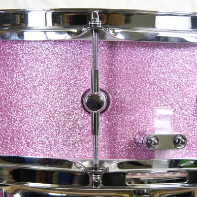 Click Icon 4pc Maple Drum Set Satin Pink Sparkle Shell Pack 18 14 10 14 image 19