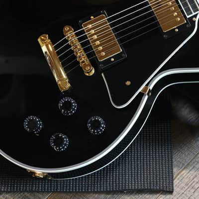 2023 Gibson Custom Shop Les Paul Custom w/ Slim Taper Neck Electric Guitar Black Ebony + COA OHSC image 7