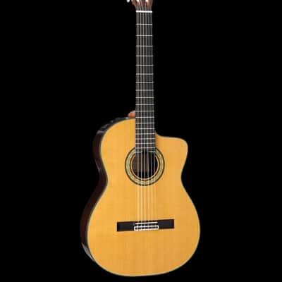 Takamine EH5C Classical Nylon String Acoustic-Electric Guitar with Case, Gloss Natural image 2