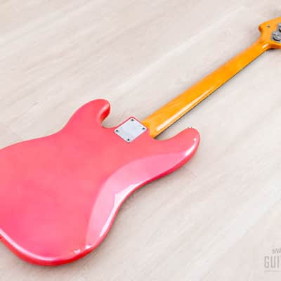 1985 Fender Precision Bass ‘62 Vintage Reissue PB62-55 Metallic Pink w/ Seymour Duncan & Case, Japan MIJ Fujigen image 14