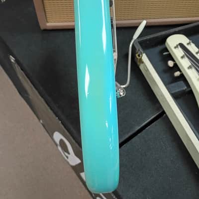1966 Fender Mustang Guitar Daphne Blue w/ Rosewood Fretboard image 3