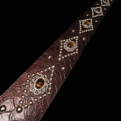 Carlino Chocolate scale leather tiger eye strap 2026 - Chocolate scale leather image 9