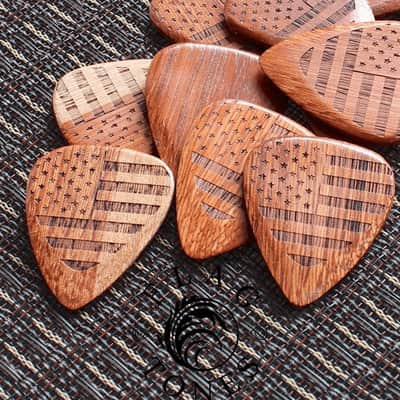 Timber Tones Stars and Stripes Exotic Timber Guitar Picks image 4