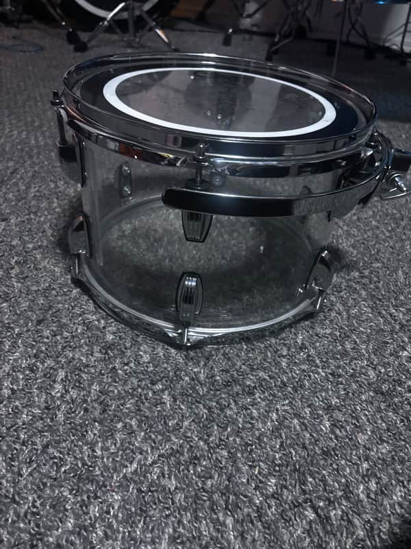 Ludwig Vistalite 12” Rack Tom Clear 2000’s - Clear image 1