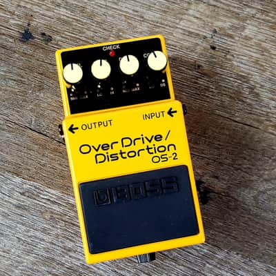 Boss OS-2 OverDrive/Distortion (Silver Label) Yellow image 1