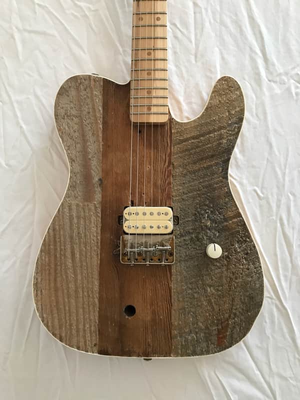 Electric Guitar - Reclaimed Wood Body - T-Style - Trio 061 image 1