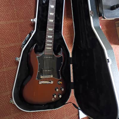 2013 GIBSON SG '50S TRIBUTE PROTOTYPE P90 SOAPBARS ONLY MADE 1YR OUT OF PRODUCTION Kickin SG Walnut brownburst image 1