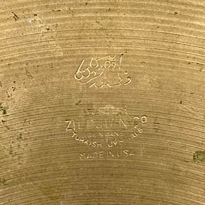 13" Zildjian A 1940s-50s Trans Stamp THIN Hi-Hat Cymbal Pair 466g/472g image 11