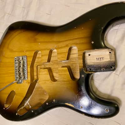 MJT USA Stratocaster Relic Body Ash Nitro Two Tone image 3