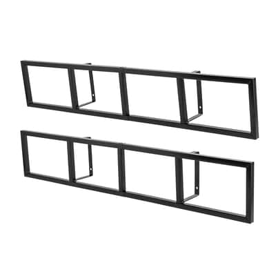 2-Pack Floating Wall CD & Music Media Shelves – Large Metal Racks for Albums, DVDs & Studio Archives image 4