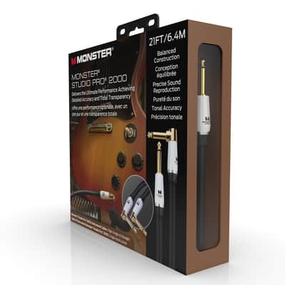 Monster SP2000-I-21AWW Studio Pro 2000 Instrument Cable. 21' Right Angle to Straight image 4