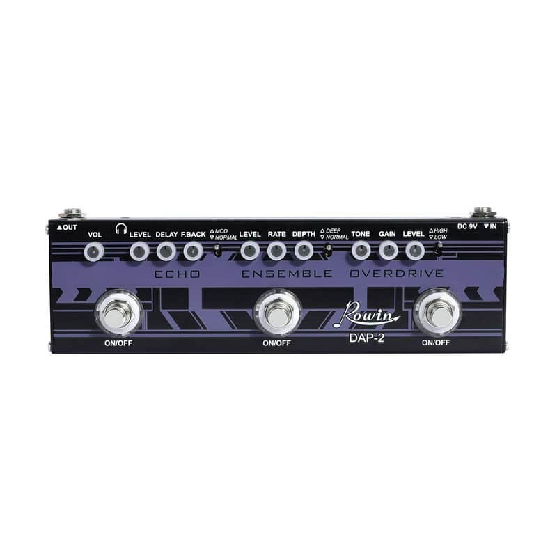 ROWIN DAP-2 Electric Guitar Multi Effect Pedal 3 In1 Echo / Ensemble / Overdrive image 1