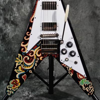 Epiphone Inspired by Gibson Custom Jimi Hendrix Love Drops Flying V Ebony w/ FREE Same Day Shipping Bild 1
