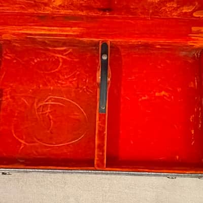 1966-1969 Fender USA Left Hand Lefty Mustang / Musicmaster Bass Case Silver Tweed - Extremely Rare CASE ONLY image 11