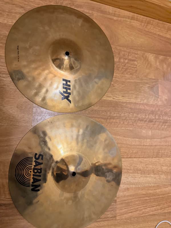 Sabian 14" HHX Stage Hi-Hat Cymbals (Pair) 2001 - Present - Natural. Brand New image 1