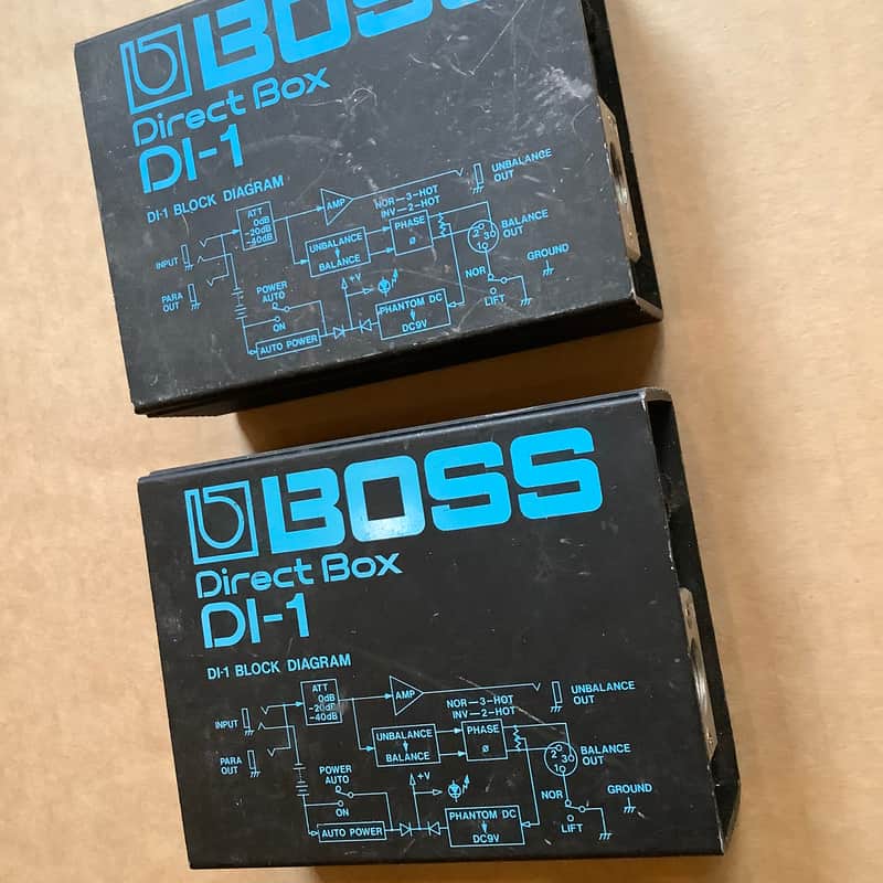 2 X Boss DI-1 Direct Box 2010s - Black / 2 units ! image 1