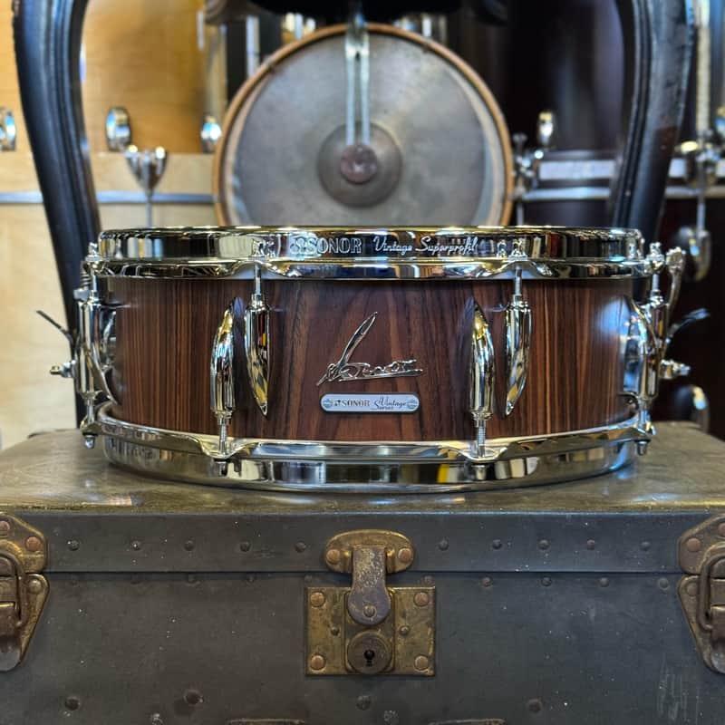 USED 5x14 Sonor Vintage Series Snare Drum in Rosewood Semi Gloss image 1
