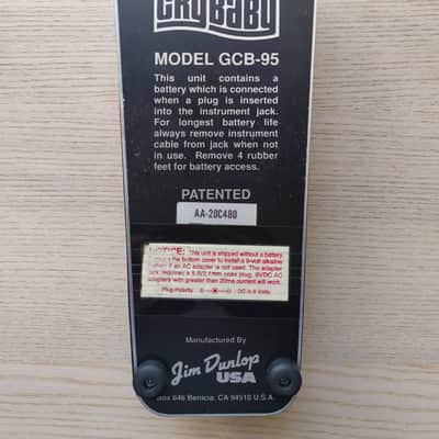 Dunlop GCB95 Cry Baby Standard Wah 1982 - Present - Black image 2