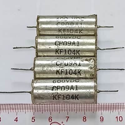4 pieces PYRAMID CP09 paper in oil capacitor 0.1uF 600V image 2