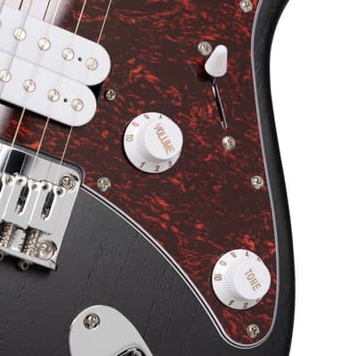 Cort G100 HH G Series Double Cutaway Electric Guitar - Open Pore Black (G100HHOPB-U) image 9