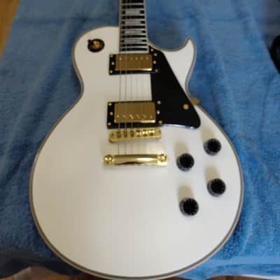 Harley Benton LP - Gloss White Double bound body. Neck and headstock binding. image 1