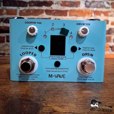 M-VAVE Lost Tempo V2 Looper & Drum Machine Pedal *USED* (2020s - Blue) image 2