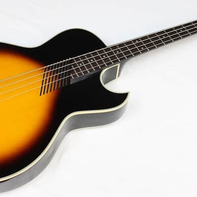 Washburn AB10 Acoustic-Electric 4-String Bass, Vintage Sunburst #12943 image 2
