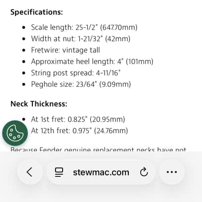 Fender American Original 60s Startocaster Neck with Tuners 2021 image 9