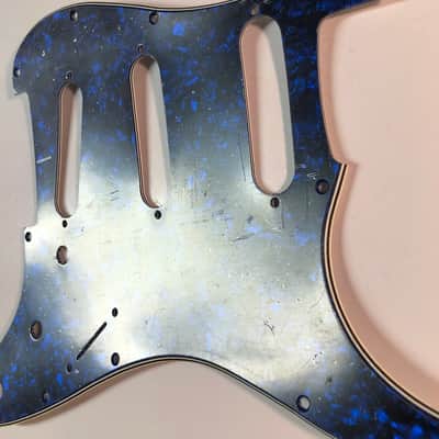 Fender 4-Ply MOTO Stratocaster Pickguard - Blue Pearloid image 2