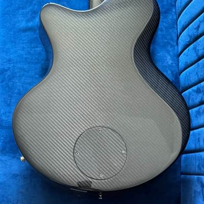 Emerald Kestrel Carbon Fiber Acoustic-Electric Guitar, Fanned Frets, Krivo and Piezo pickups, signed image 12