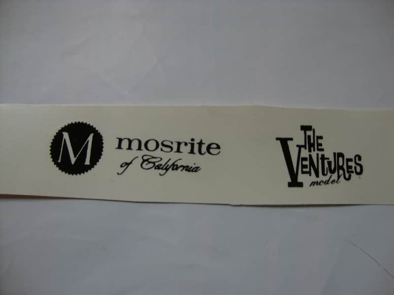 Mosrite Ventures Black Headstock Logo 1960's image 1