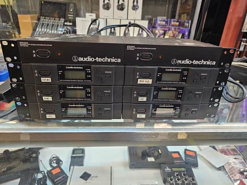 Audio-Technica 3000 series wireless ststems with antenna distro image 1