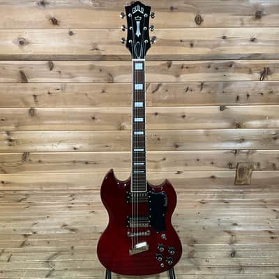Guild Polara Deluxe Electric Guitar - Cherry Red image 2