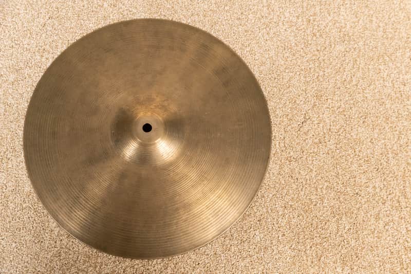 1970s Zildjian 14" Thin Stamp Hi Hat Cymbals 1079g image 1