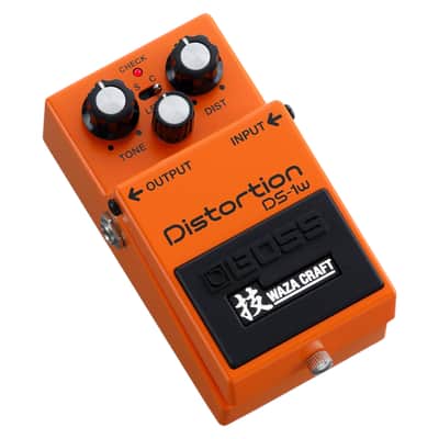 BOSS DS-1W Waza Craft Distortion + BIC-10A-OR 10ft Instrument Cable, Orange image 2
