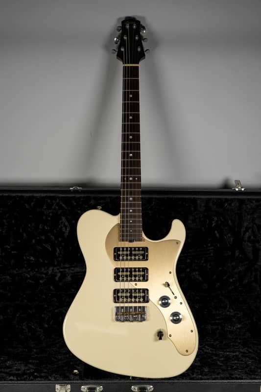 2015 Asher Guitars GT-3 Antique White Lollar Gold Foils w/OHSC image 1