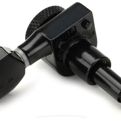 Graph Tech PRL-8721-B0 Ratio 6 In-Line Electric Guitar Locking Machine Heads - Mini Contemporary Style/Bla (PRL8721B0d1) image 3