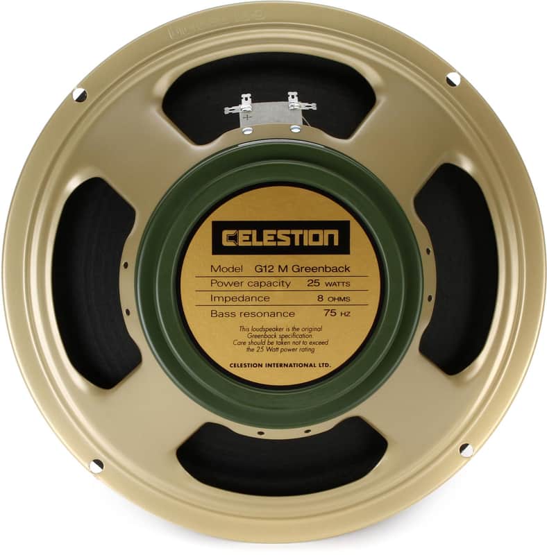 Celestion G12M Greenback 12 inch 25-watt Guitar Speaker - 8 Ohm (5-pack) Bundle image 1